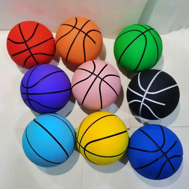 6CM mini rubber small basketball super high elastic foam decompression hollow elastic ball children decompression toy mini gift