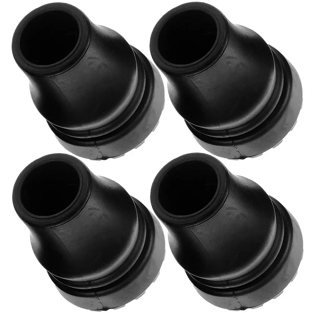 4Pcs High-Durability PVC Trekking Pole Tip Replacement Non-Slip Crutch Foot Pad Walking Stick End Cover for Aluminum Wood Canes