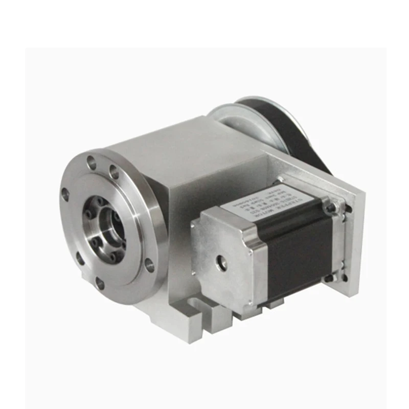 Rotary Chuck CNC 4th Axis  80mm/100mm 3/4Jaw Telescopic MT2 Tailstock NEMA 23 Stepper Motor Indexing Head for Precision Machinin