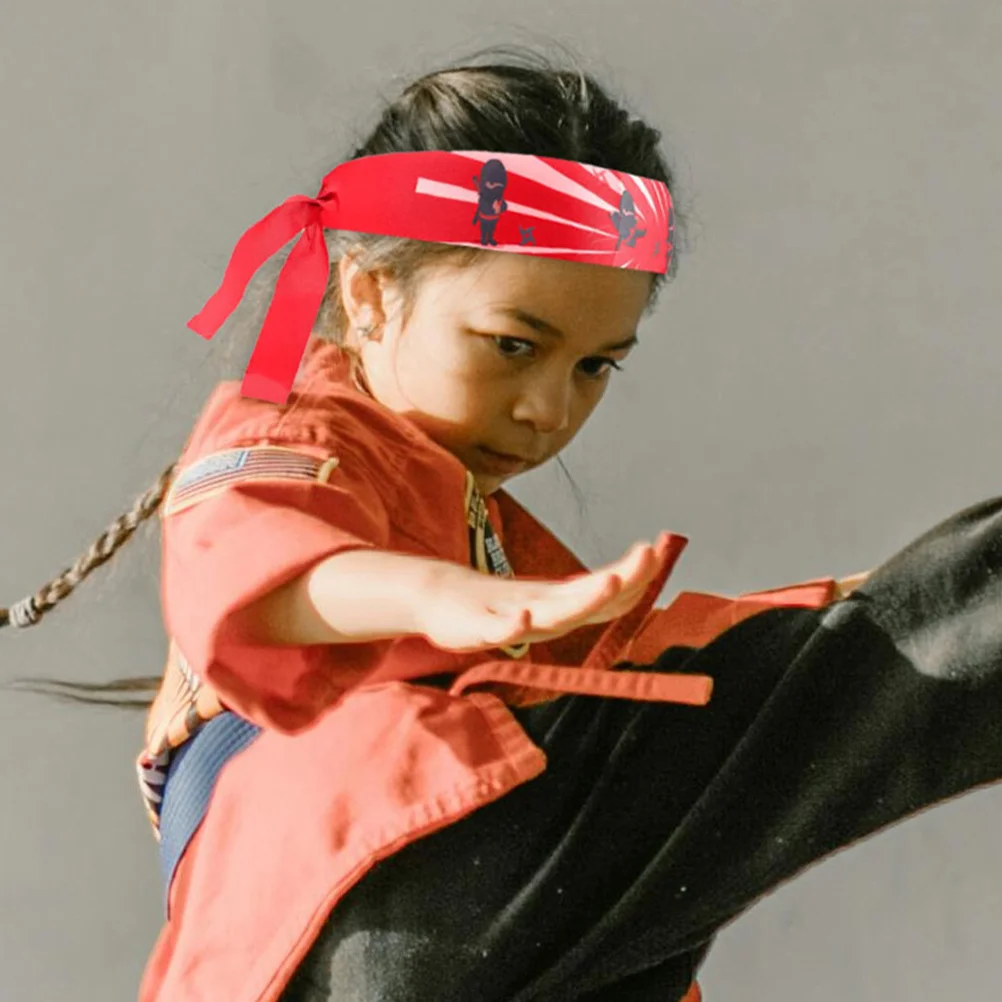 

4Pcs Ninja Headbands for Unique Design Elastic Band Suitable Karate Performances Parties Sports Gym Samurai Cosplay