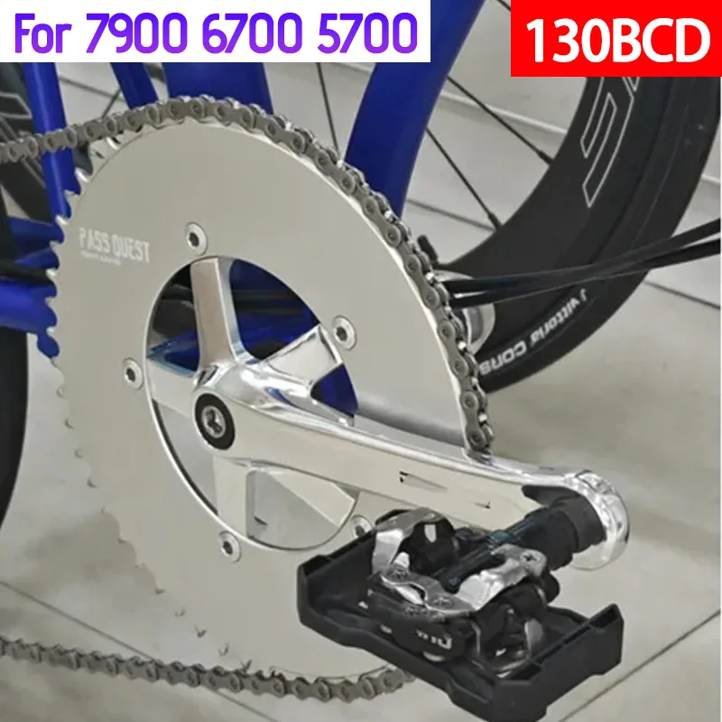 

Пластина Bcd 130 для Shimano Dura Ace 7900 7800 Ultegra 6700 105 5700 Tiagra 4600, серебряная велосипедная звездочка, 5 отверстий, узкая широкая корона