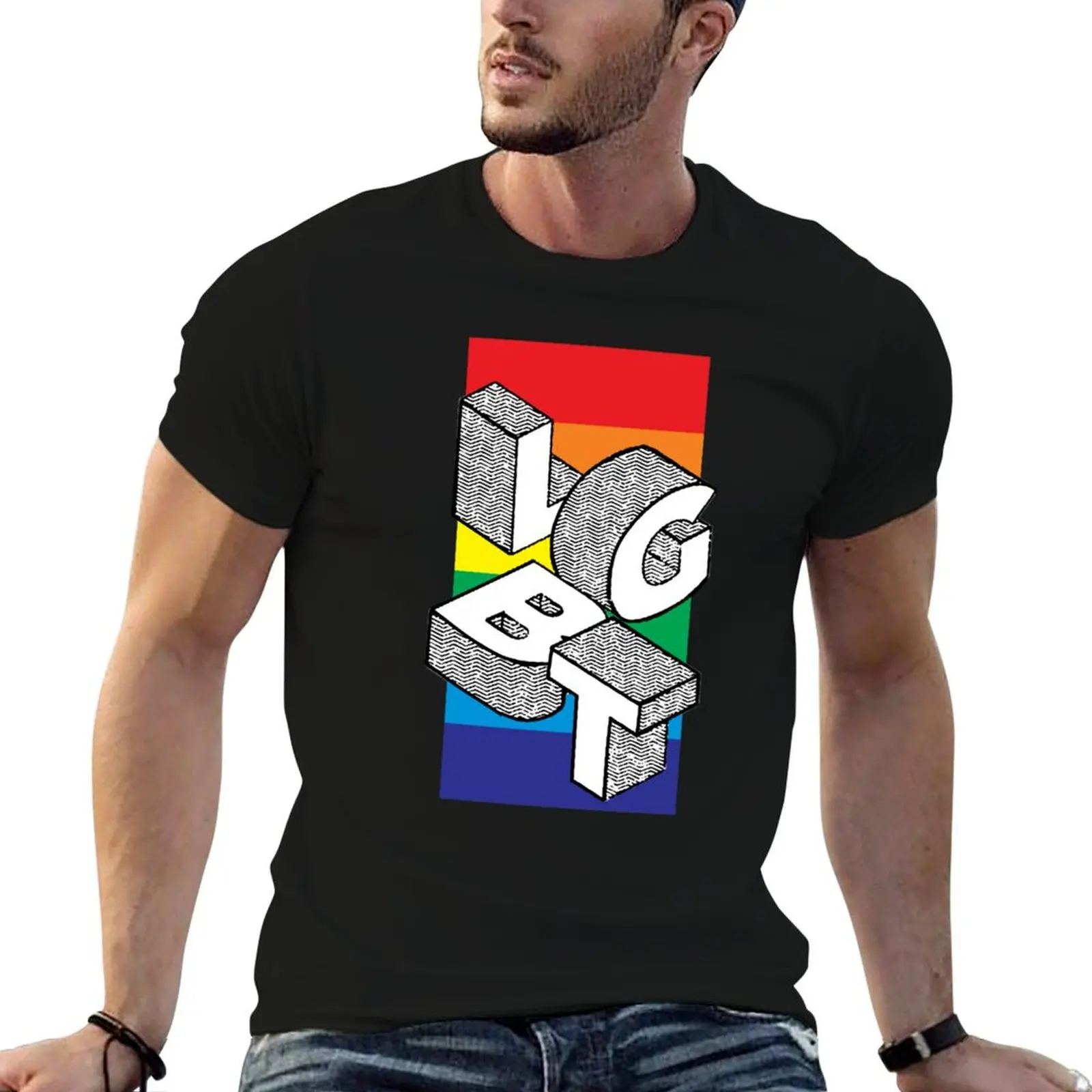 

LGBTQ+ and proud T-Shirt oversize t-shirts man Funny t-shirts mens graphic t-shirts