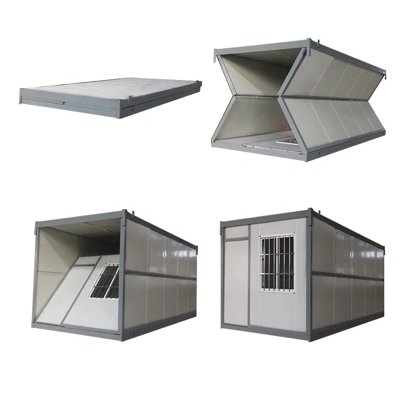 Fast build prefab house 20ft 40ft modular folding container house camping foldable small tiny container house home office