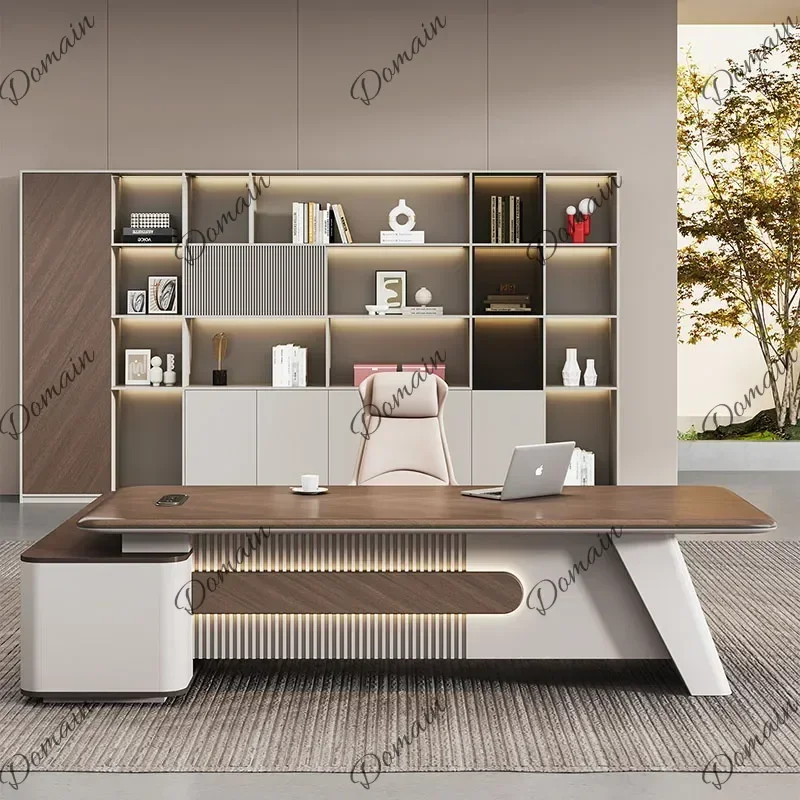 46X M Crafts Aesthetic Office Desk Design European Modern Decoration Executive Office Desk Wooden Display Ufficio Salon Furnitur
