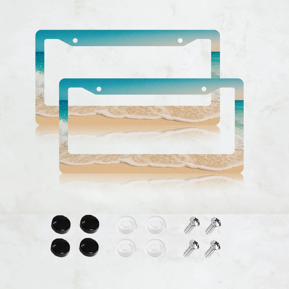 2PC Aluminum Licens…