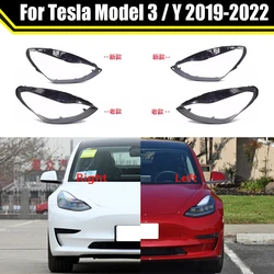 Car Headlamp Auto Light Case Transparent Lampshade Lamp Shell Headlight Lens Cover For Tesla Model 3 / Y 2019 2020 2021 2022