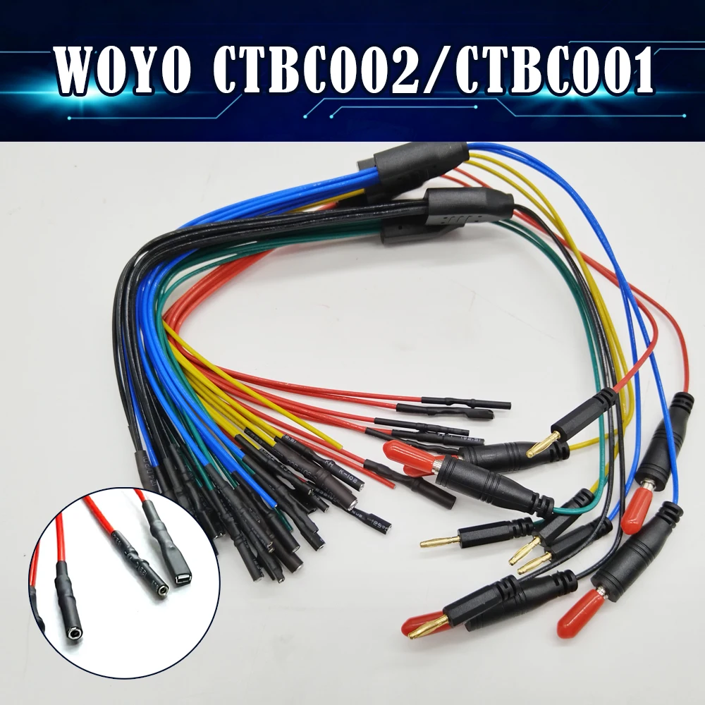 CTBC001/CTBC002 8-Way ECU Breakout Leads Jumper Cable DIY Test Wire for Automotive Diagnostic Oscilloscope Connection