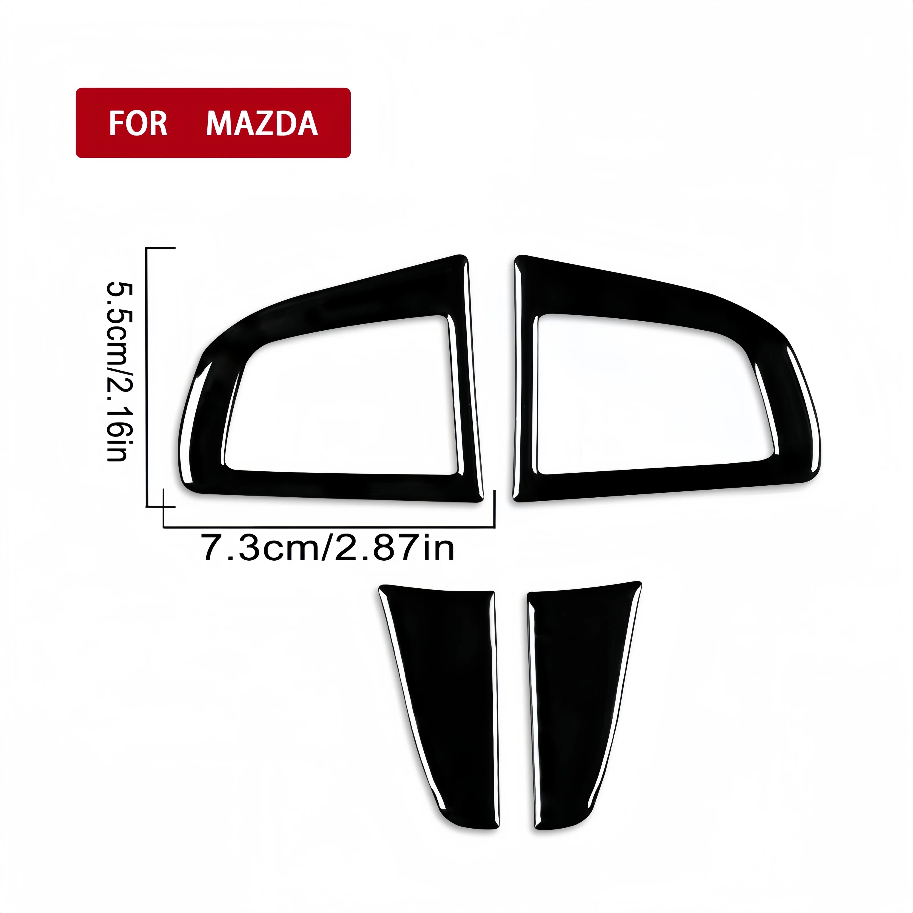 For Mazda 3 Axela 10-13 Mazdaspeed 3 Car Steering Wheel Button Frame Piano Black Sticker Accesorios Coche Interior