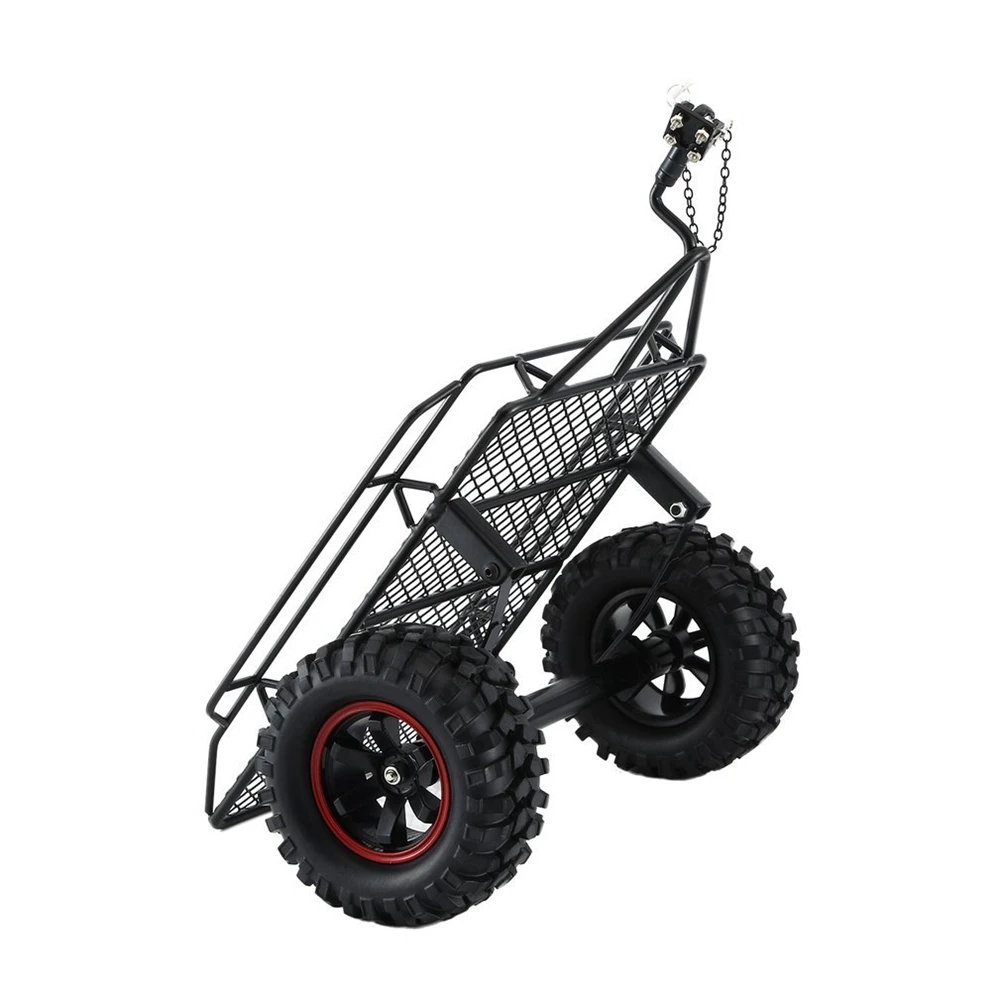 B05C-1 PCS Metal Black Trailer Car Hopper Trail For Axial SCX10 Traxxas Trx4 RC4WD D90 Redcat Tamiya 1/10 RC Crawler Car DIY Par