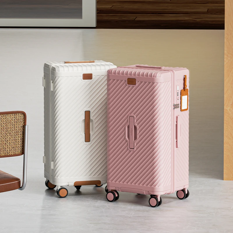 Ofgo Suitcase 20-30 Inches | Cup Holder/Waterproof Pc Suitcase Large Capacity Spinner Suitcase Tsa Travel Trolley Case With Lock