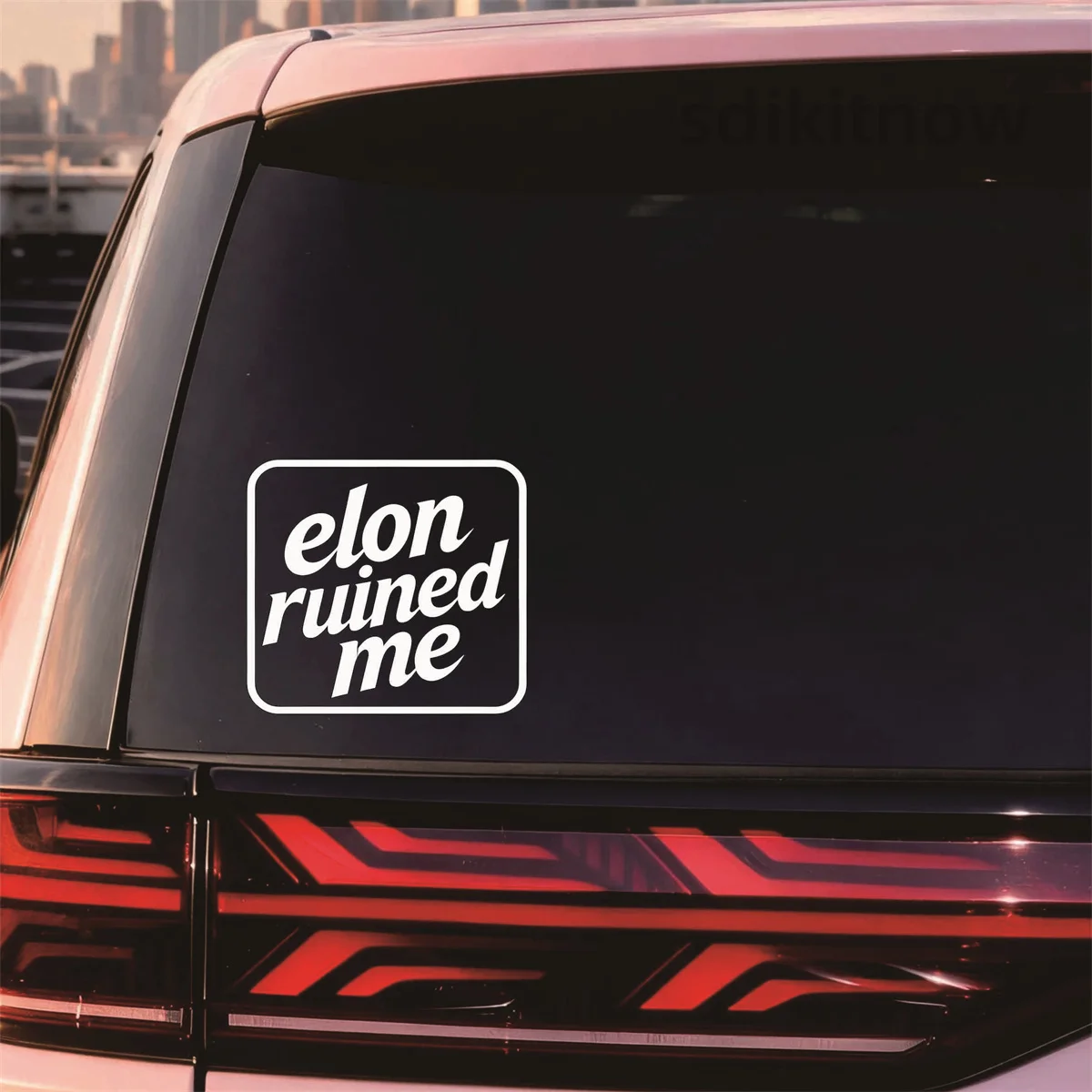 Anti Elon Musk Ruined Me Vinyl Decal car sticker wall door laptop suitcase waterproof decoration styling for tesla model 3 y
