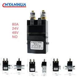 80A TSW60L Power Relay 1NO DC Contactor 24V 48Vfor Car Electric Forklift Trucks Ships Battery