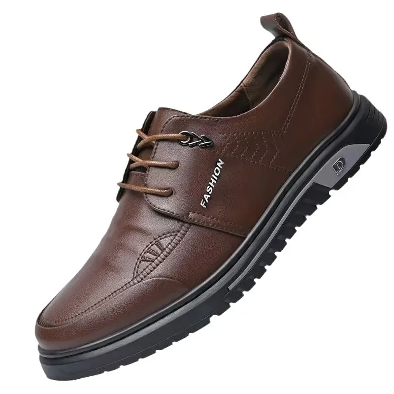 Chaussures provoqué noires brillantes pour hommes, chaussures de travail d'affaires, chaussures d'automne confortables à l'offre elles optiques, chaussures décontractées britanniques pour hommes, cuir PU