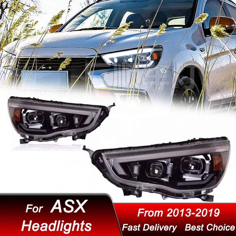 

Pop Car Led Headlights For Mitsubishi ASX Dazzling 13-19 New Style Full LED Headlamp Assembly Upgrade Projector Lens Accessories