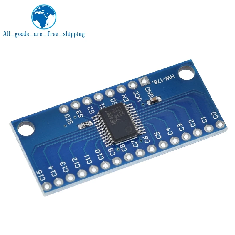 TZT CD74HC4067 16-Channel Analog Digital Multiplexer Breakout Board Module For Arduino