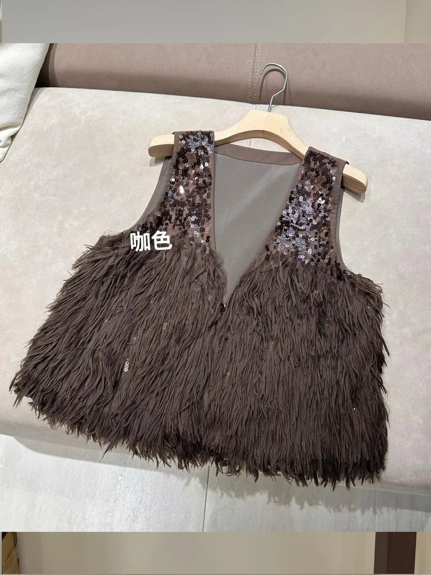 New Autumn/Winter Minimalist Sequin Vest For Women – Sophisticated, Stylish, And Versatile For Layering