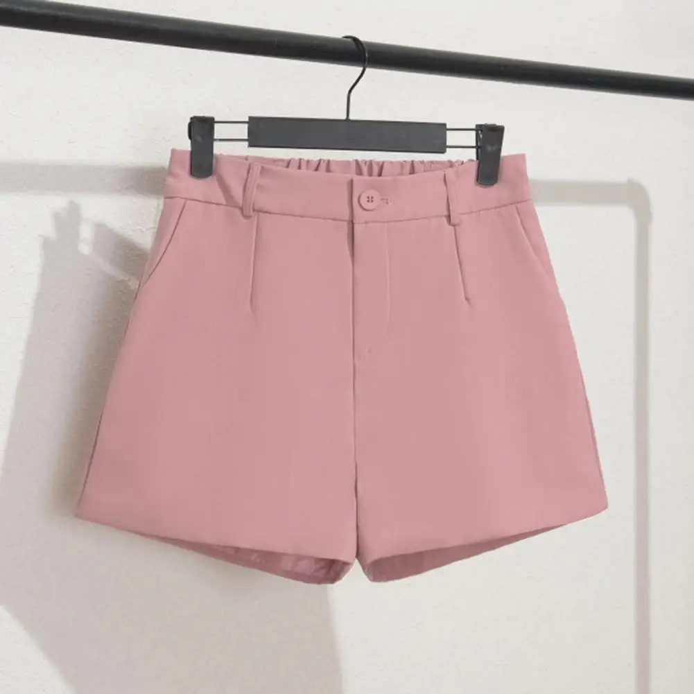 Women Shorts Summer High Waist Wide Leg A Line Suit Shorts Solid Loose Casual Mini Short Pants Office Lady Blazer Shorts