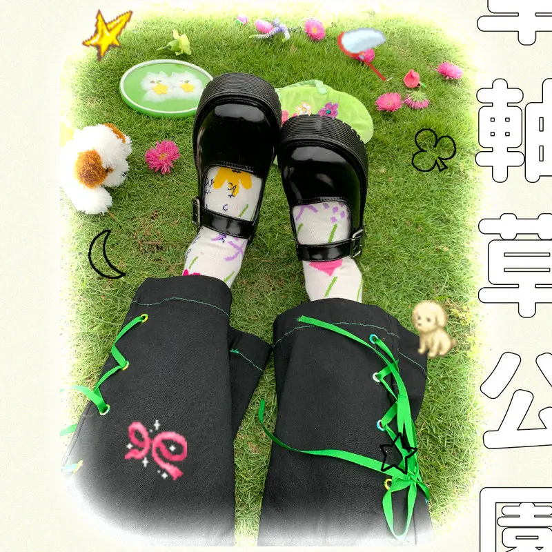 

Vintage Bla een Casual Flared Tie Elastic Pants High Waist Wide Leg Pants Women's Premium Faion Trousers