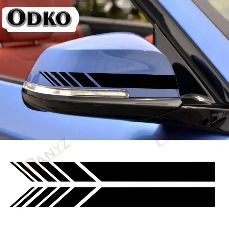 

2pcs Car Sticker Rearview Mirror Sticker 3D Reflective Waterproof Car Side Rear View Mirror Decals Car Film Exterior Accessories