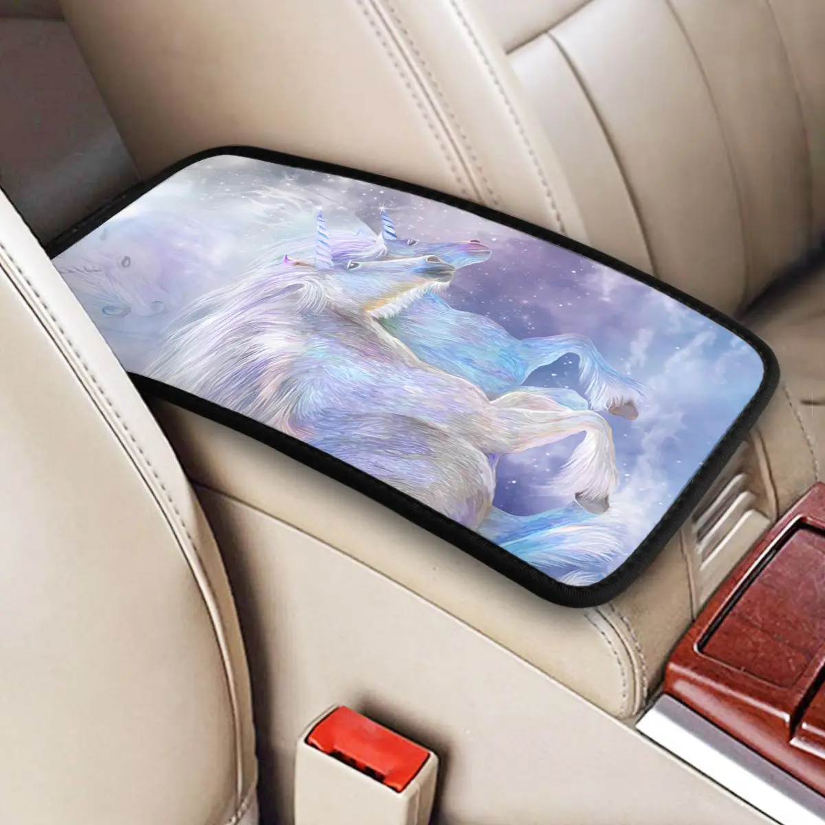 Unicorn Soulmates Car Accessories Car Handrail Box Cushion Custom Print Non-slip Car Armrest Cover