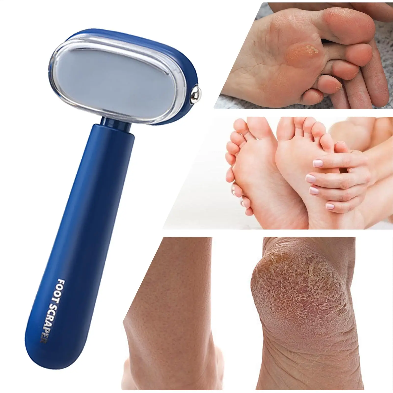 Reusable Foot File Double-Sided Stainless Steel Pedicure File Foot Care Products for Dry Dead Skin Care Heel Grooming