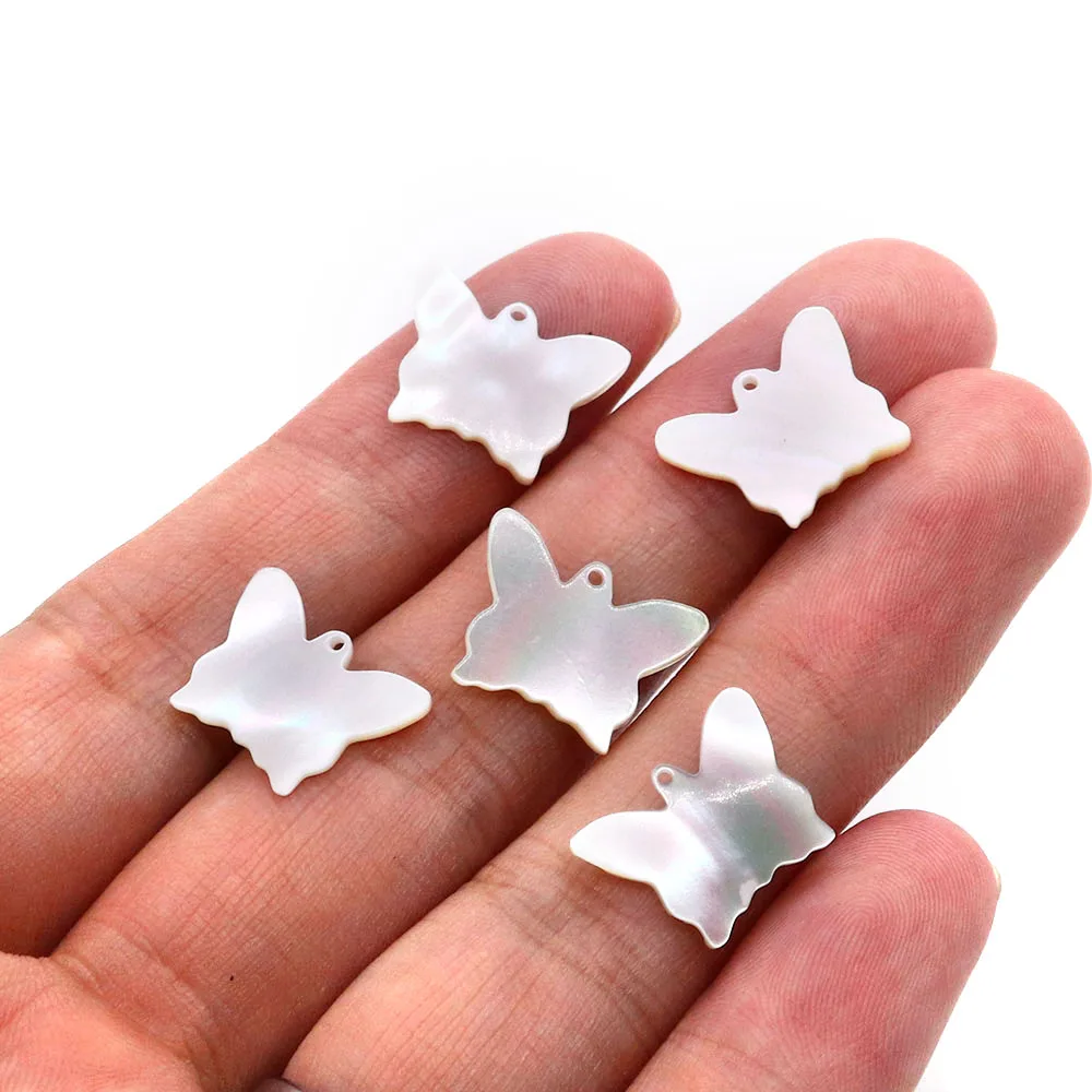 Natural Seawater Shell Butterfly Shape Pendant Making Elegant Glamour Fashion Jewelry DIY Necklace Earrings Ladies Accessories