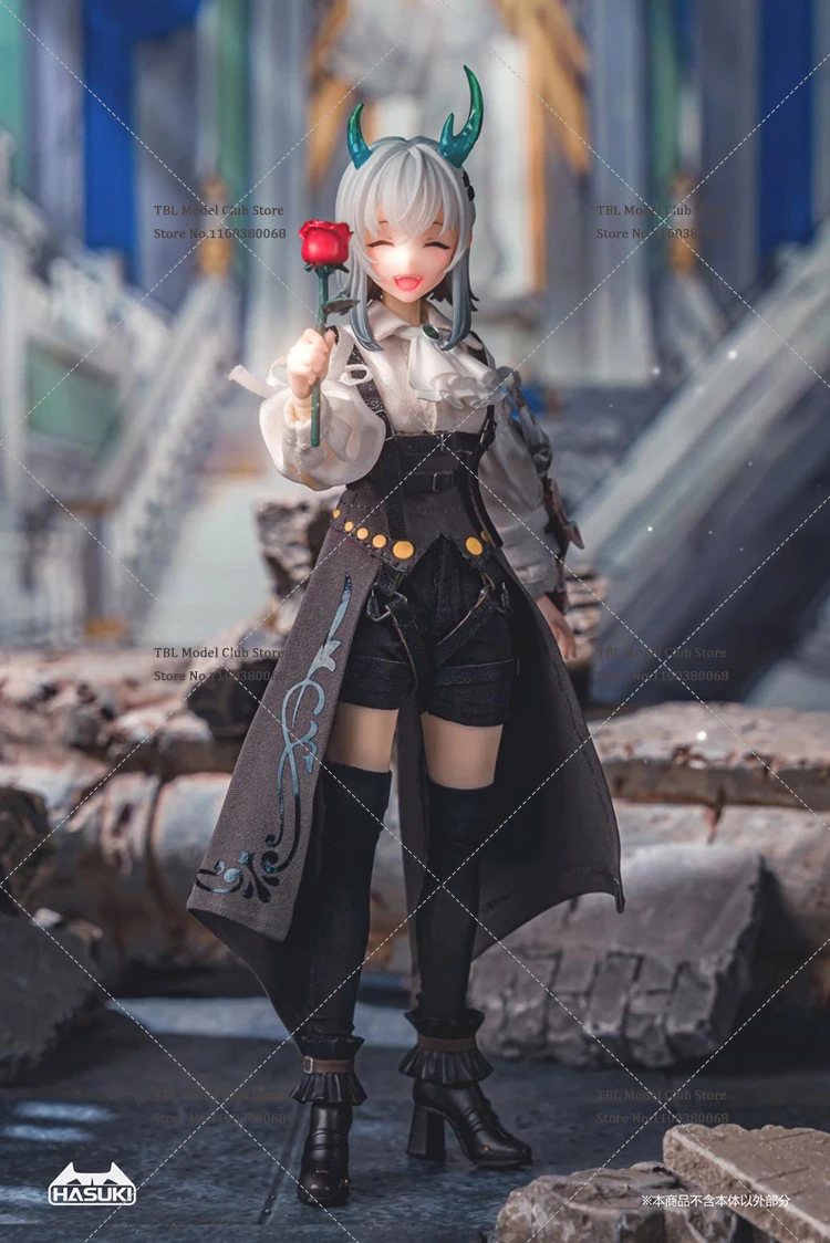 HASUKI PA008 1/12 Scale Female Soldier Rose Knight Mobile Suit Girl Movable Eyes Replace Face Full Set 6inch Action Figure Doll