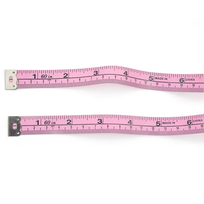 Black Portable Tape Measure Body Measuring Ruler Sewing Tailor Mini Soft Flat Ruler Centimeter Meter Measuring Tape 150cm/60inch