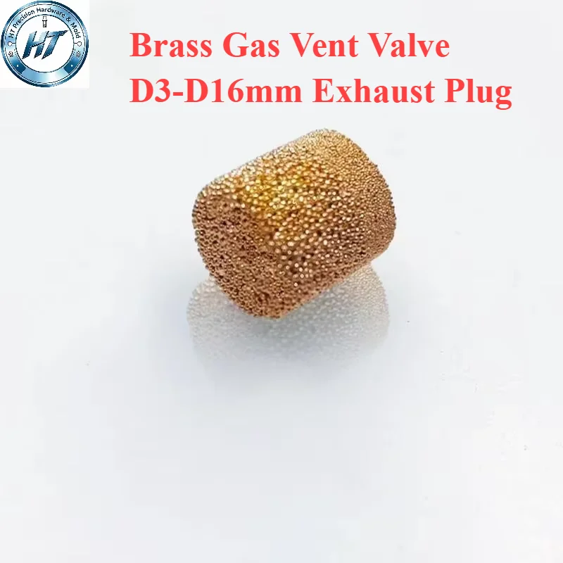 Brass Gas Vent Valve D3-D16mm Mold Exhaust Plug Hollow Air Release for Injection Machine