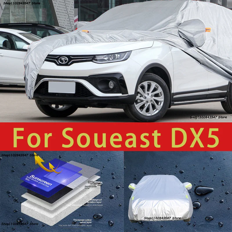 

For Soueast DX5 Outdoor Protection Full Car Covers Snow Cover Sunshade Waterproof Dustproof Exterior Car accessories