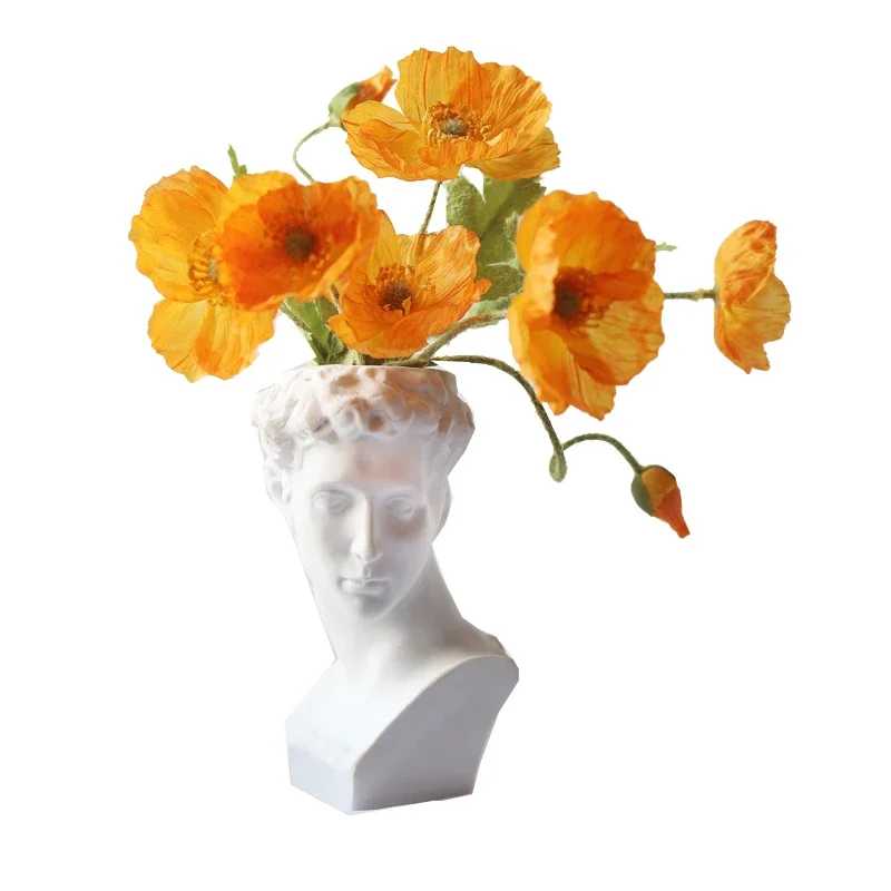 MGT-Resin Imitation Plaster, Giuliano De Medici, Head Portraits Statue, Vase, Flower Arrangement, Home Decoration, Creative,