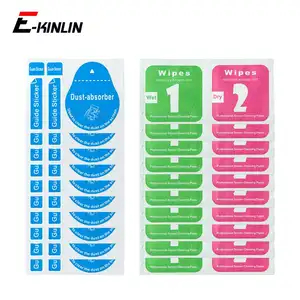 Bilashmart Guide Sticker Wipes Wet Dry Paper Screen Cloth Dust Absorber Clean Dedust Mobile Phone Tablet Camera Lens Tempered Glass