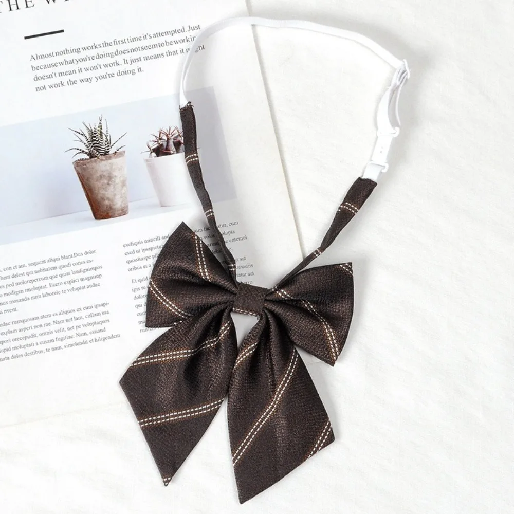 New Japanese JK Style Bow Tie Handmade Striped Necktie Adjustable Multicolour Butterfly Cravats Neck Decoration
