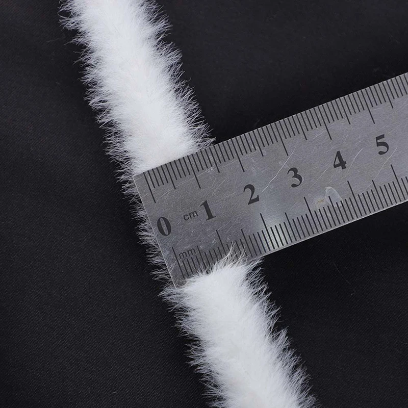 1m Faux Fur Ribbon Tapes DIY Apparel Sewing Fluffy Trim Fabric Sewing Stage Costume Plush Artificial Fur Stripe Decoration