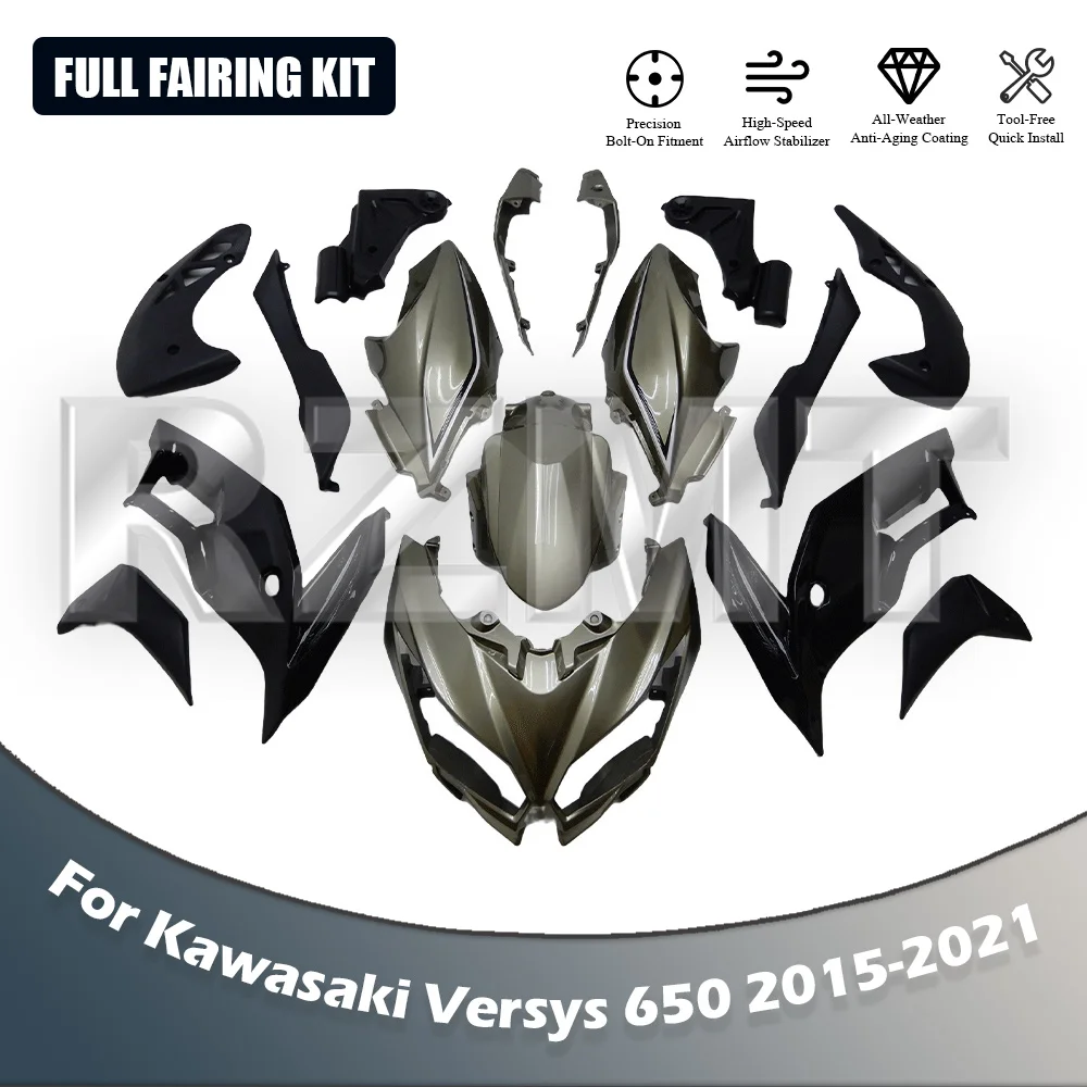 For Kawasaki Versys 650 2015-2021 Versys650 16 17 18 19 20 Motorcycle Fairing ABS Injection Customized Bodywork Fairings Kit