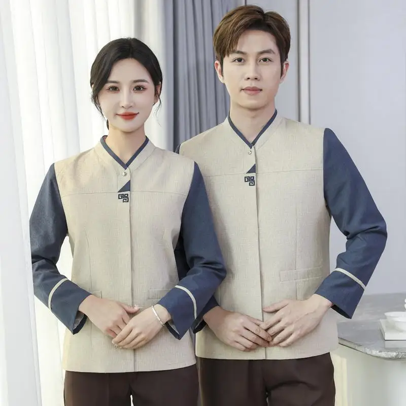 

Long Sleeve Cleaning Uniform for Women Hotel Guest Room CleanerPAWorkwear for Property Management Ladies in Autumn and Winter