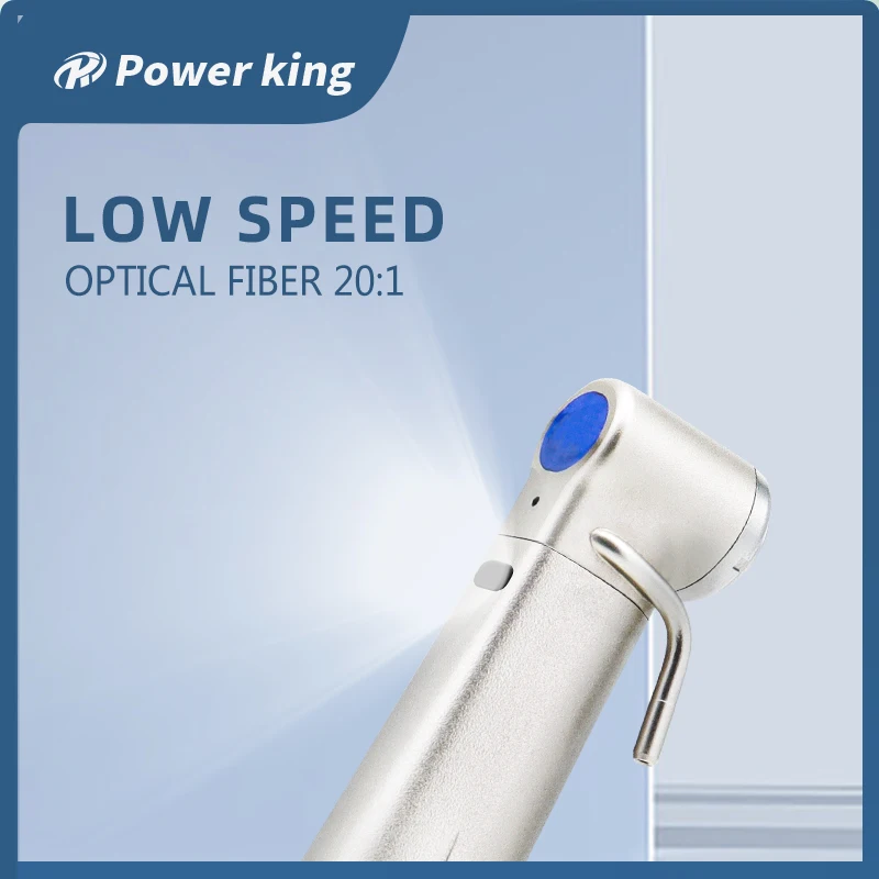 Dental Implant Handpiece LED Low Speed 20:1 Fiber Optical Contra Angle NSK Bearing Push Button Type External Channel E-type WH