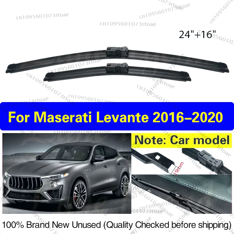 

Wiper LHD Front Wiper Blades For Maserati Levante 2016 2017 2018 2019 2020 Windshield Windscreen Window Car Rain Brushes 24"+16"
