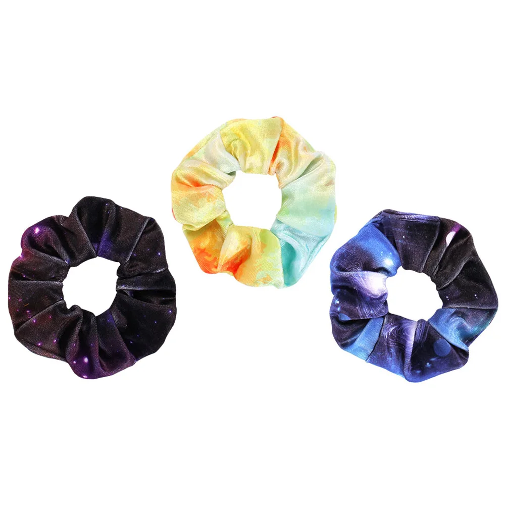 

6pcs Rainbow Rope For Women Premium Ponytail Holder Elastic Hair Tie Design Stretch Hair Accessories Daily Wear Gift