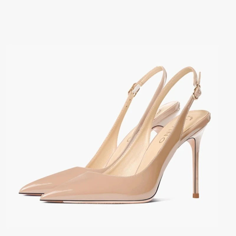 2025 Summer Fashion Buckle Women's High Heels New Slingback Dress Best Selling Comfortable Mule Sandals Women Zapatos Mujer