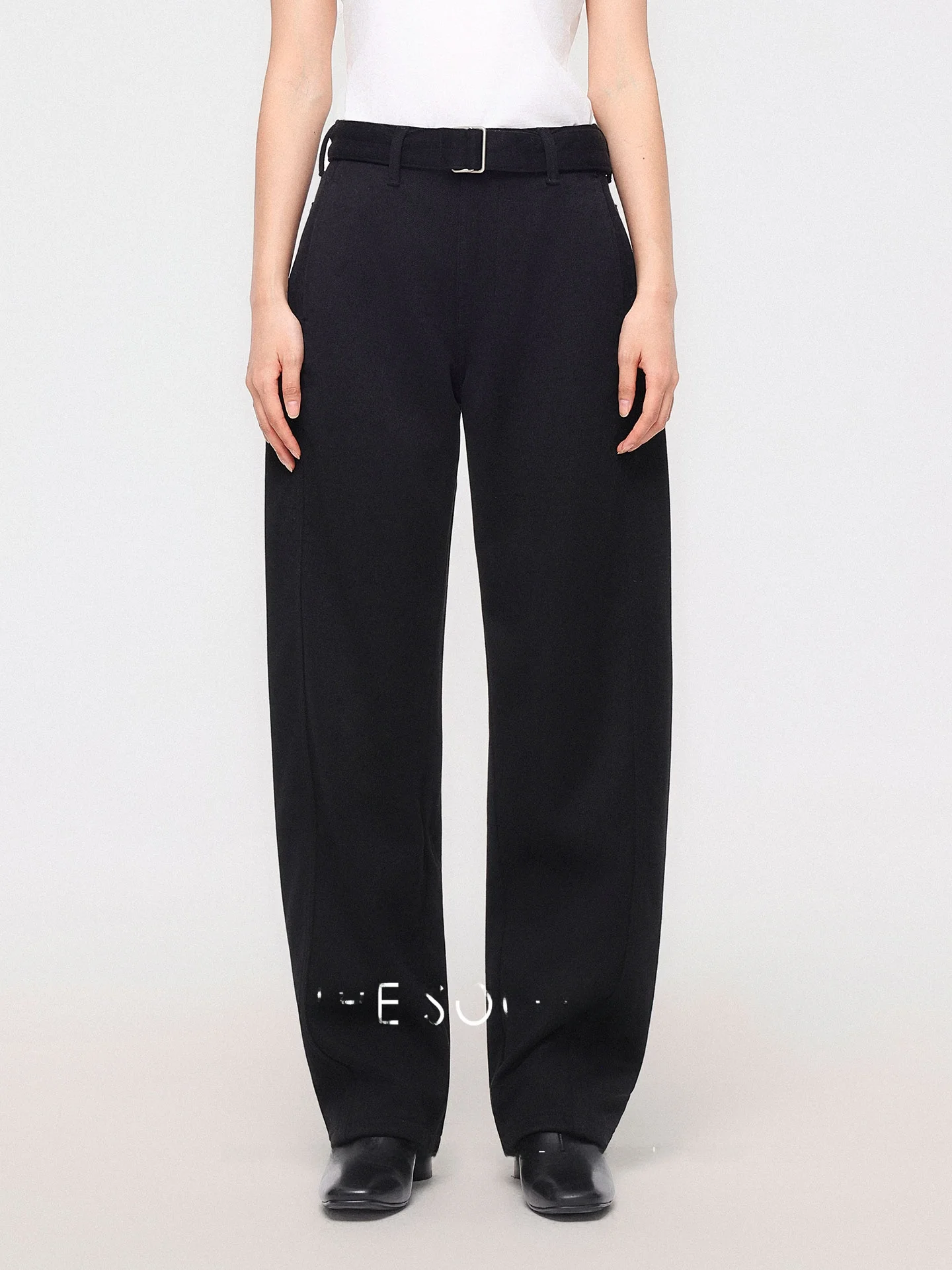 

the Soong Autumn Winter Women's Fce Lined Thiened Elastic Zipper mid Waist Casual Pants 7302 Straight Leg Bend Knife Pants