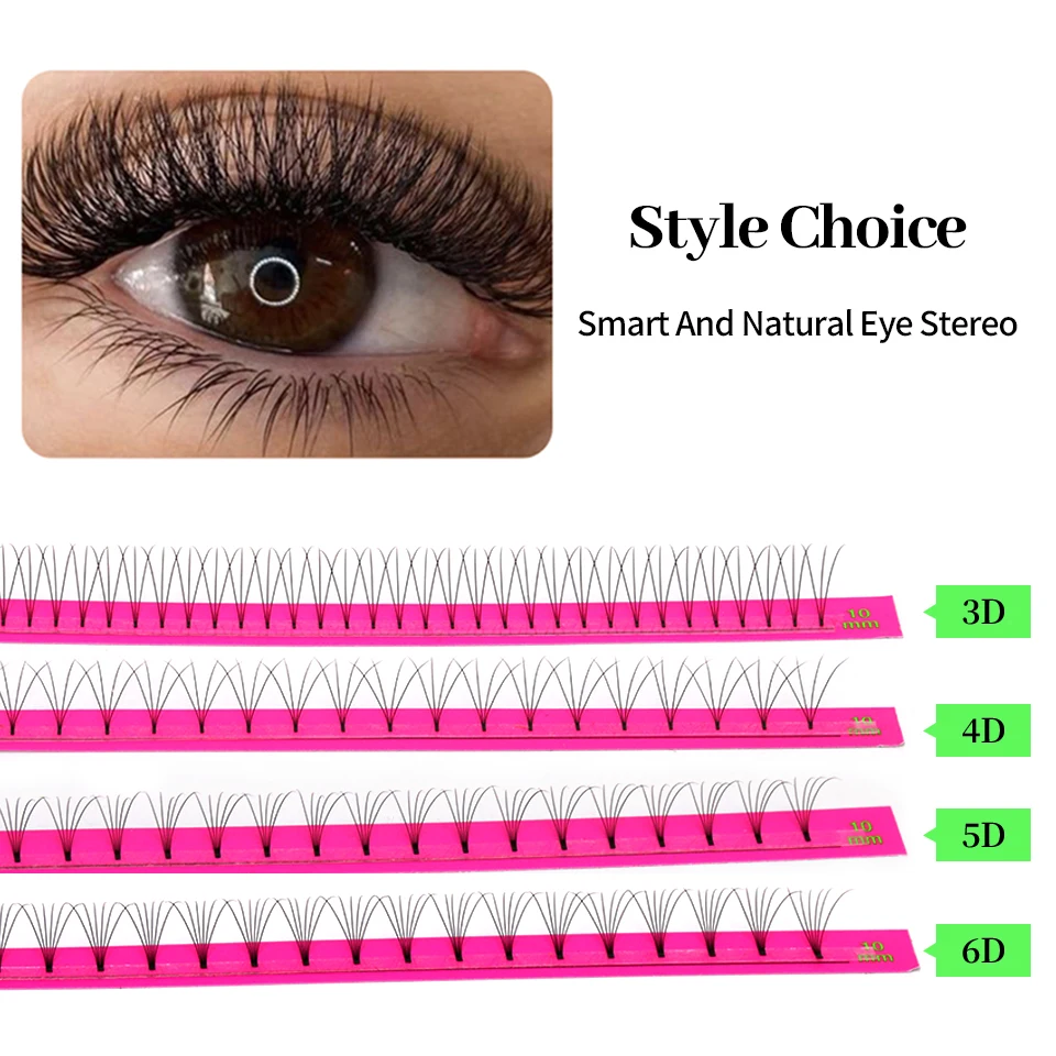 AGUUD 320Fans 16Lines Premade Volume Fans 3D/4D/5D/6D Short Stem Individual Lashes Extension Faux Mink Pre Made Russian Lashes