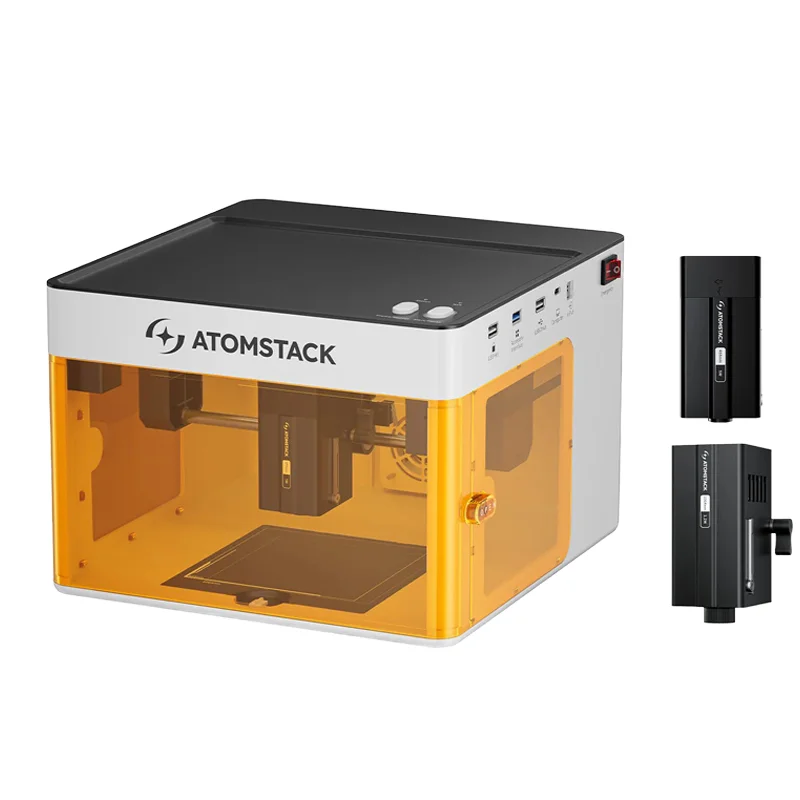 

For Atomstack P1 Mini 5W Diode 1.2W Infrared Dual Desktop Laser Engraver For QR Code/Logo/Text/Picture Supports Rubber Wood Plyw