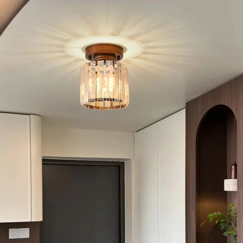 Modern metal ceiling lamps are used in corridors, entryways, and balconies