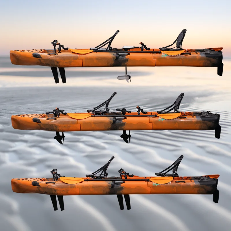 

2 Person Seats Modular Kayak for Fishing & Outdoor Sports Top Rowing Watercraft With Waterproof Padle for Surfing & Touring