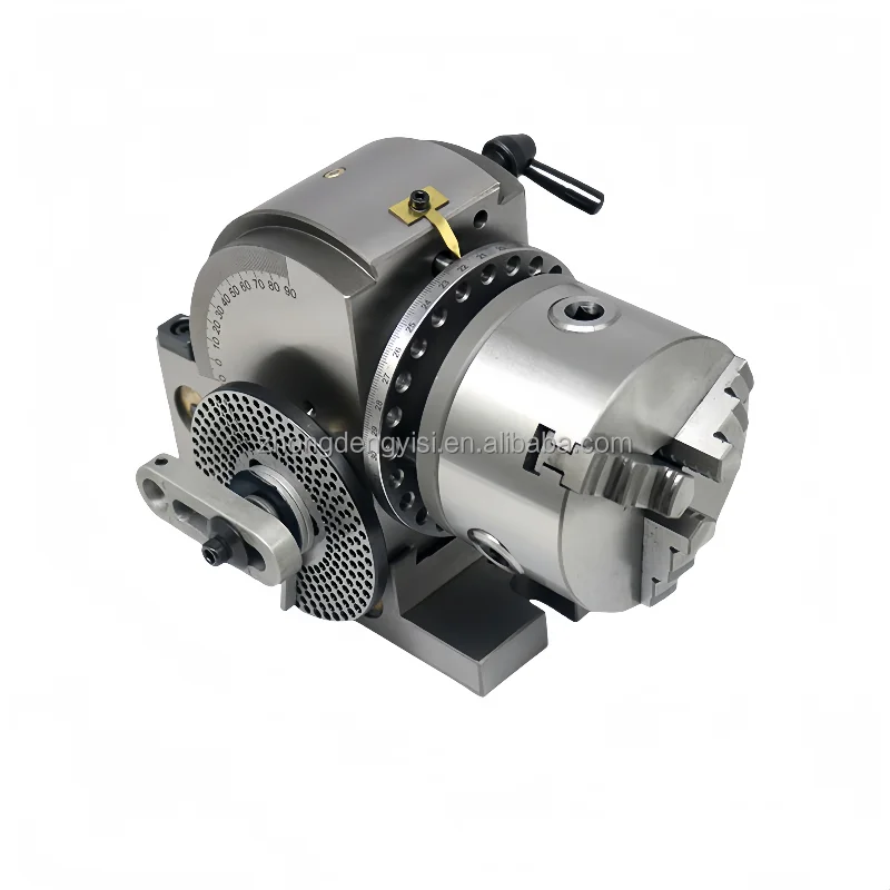 Precision Semi Universal Dividing Head Set with 3-Jaw Chuck Tailstock Indexing Plates for Milling Drilling CNC Machine Tools