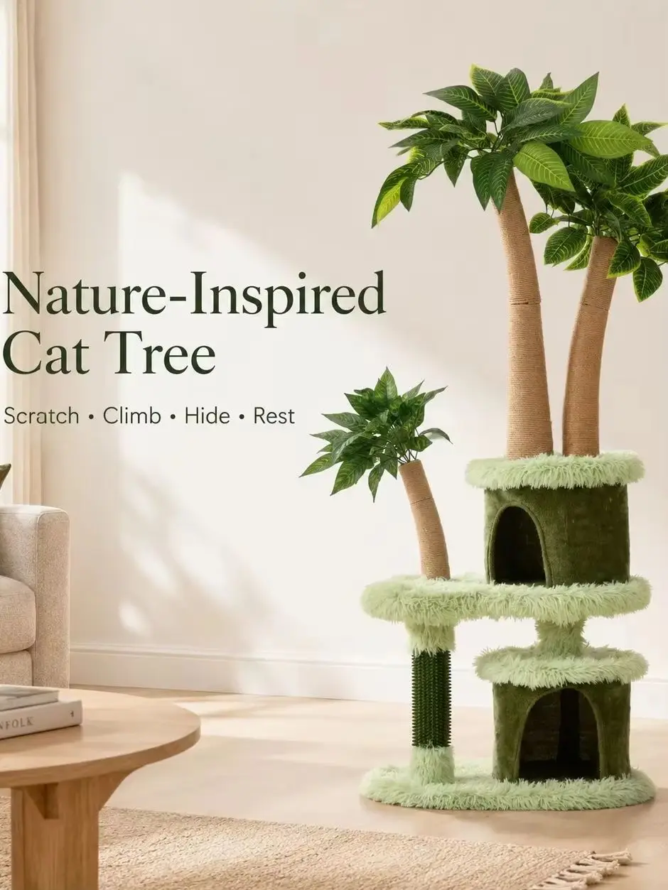 Mango-Katzenbaum - Gemütliche Liegefläche, Spaßplattform & Kratzbaum für Katzen
