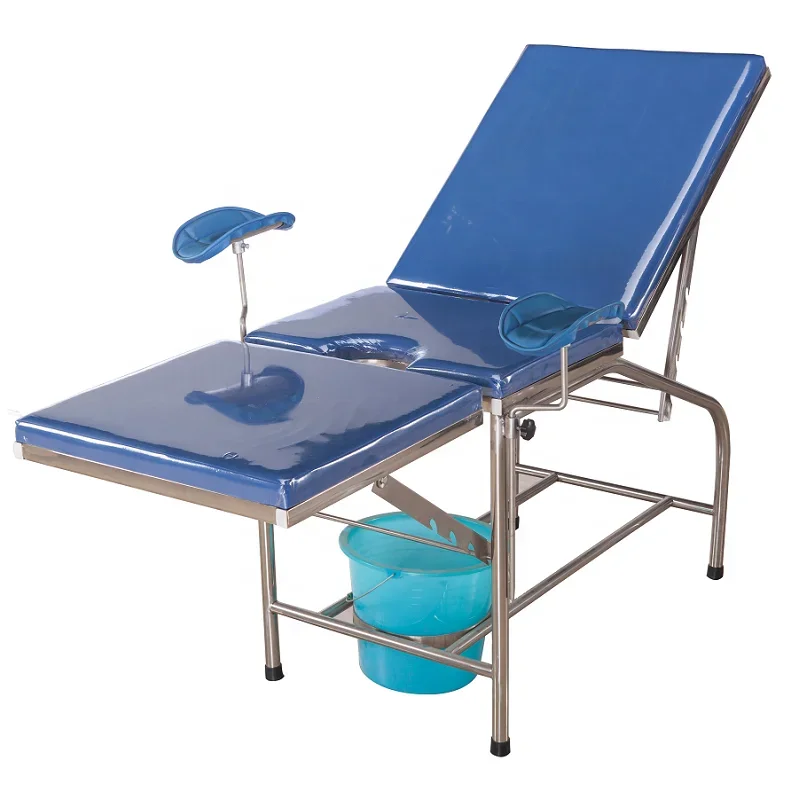 AA44 Stainless Steel Portable Medical Hospital Delivery Obstetric Examination Bed Gynecological Exam Chair