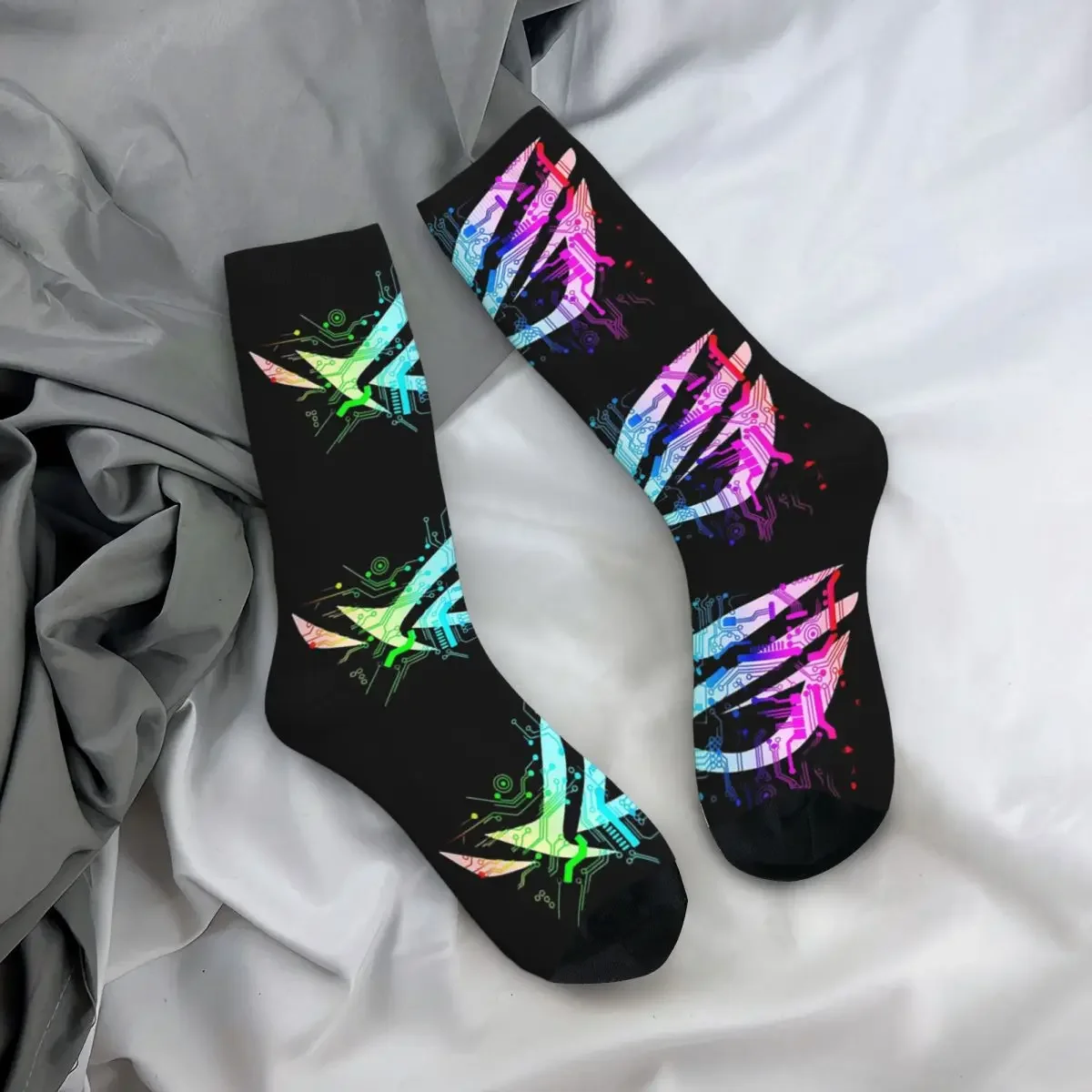 

Носки All Seasons Crew Stockings Asus Rog, модные длинные носки для мужчин и женщин, подарки на День святого Валентина