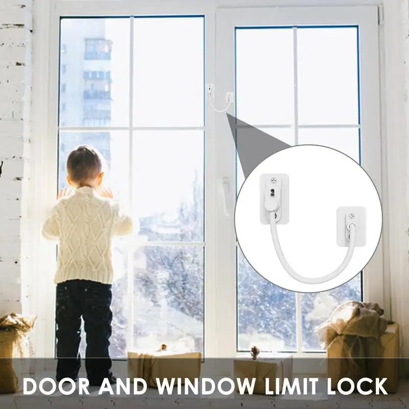 Window Limit Lock Window Door Safety Restrictor Limit Lock Thick Lock Head Safety Lock For Drawers Cupboards And Refrigerator